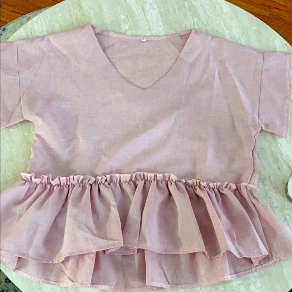 Shein purple peplum top